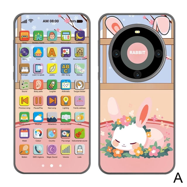 Cross-Border New Children'S Early Education Mobile Phone Rechargeable Touch Screen Multi-Function Learning Machine Intelligent Music Simulation Telephone