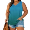 thumbnail image 5 of gbyLJF Plus Size Tank Tops for Women Loose Fit V Neck Flowy Sleeveless Summer Shirts Lightweight Spring Casual Vacation Blouses, 5 of 6