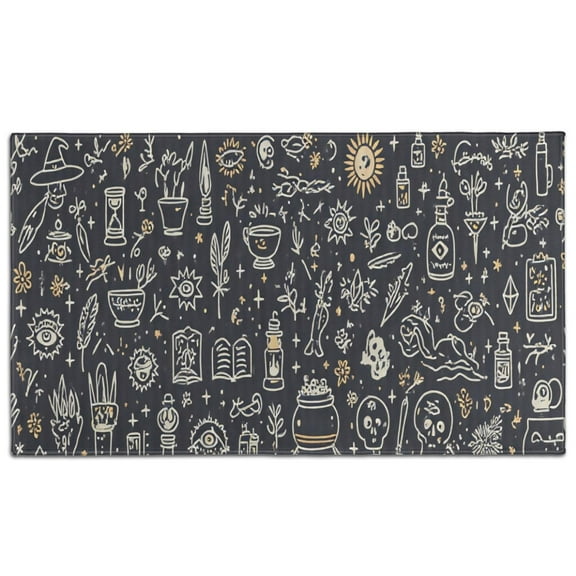 Horror Pumpkin Ghost No Slip Door Mat - Innovative Design x Inch Halloween Pumpkin Protection Throw Rugs Layered Door Mats for Entryway Porch Entryway Home