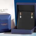 thumbnail image 5 of Gem Stone King 14K Yellow Gold Lab Grown Diamond Dangle Earrings for Women | 1.45 Cttw | Gemstone April Birthstone | DEF Color | VVS-VS Clarity | Oval 7X5MM, 5 of 6