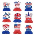 thumbnail image 2 of 9 Pcs Patriotic Table Centerpiece 4th Of July Honeycomb Centerpieces 3D Patriotic Table Decoration Flag 3D Party Centerpieces For Independence Day, 2 of 9