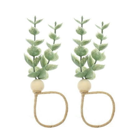 

Frcolor Napkin Rings Napkins Ring Holder Buckles Wooden Decorative Farmhouse Table Wedding Setting Rings Holiday Leaf Buckle