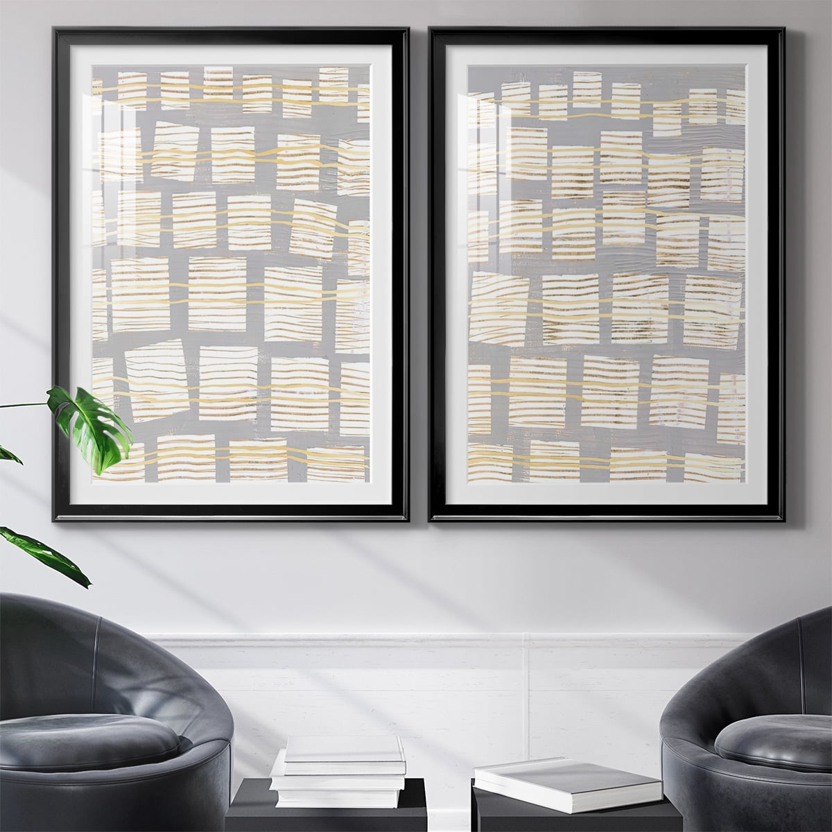 Wexford Home Networks I Premium Framed Print, 30.5" x 42.5" - Ready to Hang, Black (Set of 2)