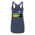 thumbnail image 2 of Support Ukrainian Flag Zelensky RESIST Tri-Blend Racerback Tank Top, Vintage Navy, Large, 2 of 4