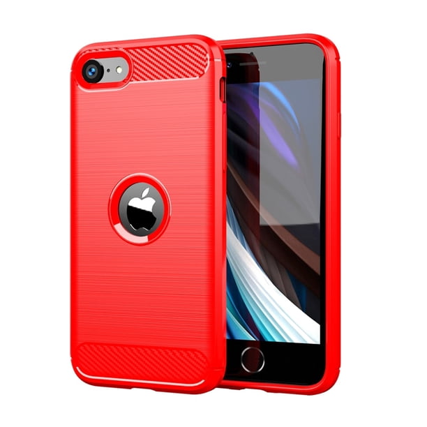 Funda para iPhone SE 2022, funda para iPhone SE 2020, funda de fibra de carbono TPU a prueba de golpes para iPhone 7 8 Plus 13 12 Pro Max, Fundas Tan Jianjun unisex