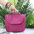 thumbnail image 2 of Travel Cosmetic Bag Toiletry Case Wash Organizer Storage Hanging Pouch Fuchsia, 2 of 9