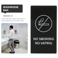 thumbnail image 3 of Señal de prohibido fumar, señal pública de acrílico, recordatorio cálido para el baño., 3 of 8