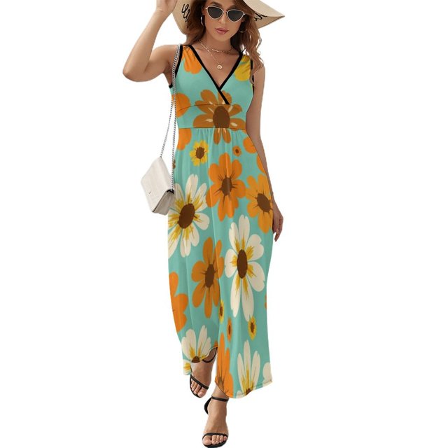 Floral Vestido Sin Mangas Vestidos Para Mujer, Vestido Suelto De Verano 2025