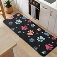 thumbnail image 5 of Black Dog Paw Footprint Kitchen Rug Mat,Kitchen Runner Rugs Non Skid Washable,Decorative Kitchen Floor Mats for Kitchen,Sink,Laundry,17"x47.2", 5 of 7