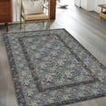 thumbnail image 2 of Area Rugs 2.7'x5', Blue Boho Carpet for Living Room Bedroom Dining Room, Vintage Ethnic Tribe Abstract Art Floral Throw Kitchen Rugs Non Slip Washable Rectangle Indoor Outdoor Rugs, 2 of 8