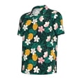thumbnail image 2 of Balery Tropical Fruit Printed Men’s Short Sleeve Polo Shirt, Midweight Men's Shirt,Golf Polo shirts -, 2 of 9
