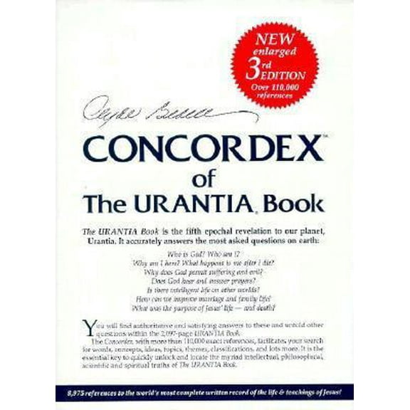 Pre-Owned Concordex of the Urantia Book: The Urantia Book is the Fifth Epochal to our planet, Urantia. It accurately answers the most asked questions on earth. (Hardcover) 0916014754 9780916014759