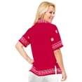 thumbnail image 2 of HAPPY BAY Women's Casual Solid Hawaiian Blouse Shirt V Neck Blouses Button Down Short Sleeve Dress Tops Tee Shirts for Women L plus-size Fuscia, Embroidery Floral, 2 of 3