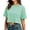 A-Mint Green99, variant on Yuanlong Womens Tshirts Round Neck Short Sleeve Summer Cropped T Shirts Solid Color Loose Fit Minimalist Sporty Basic Tees