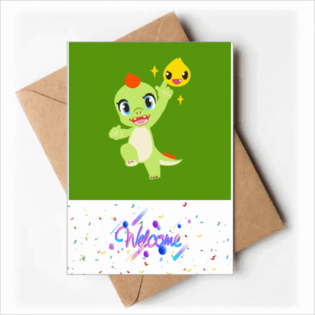 Dinosaur Kingdom Love You Welcome Back Greeting Cards Envelopes Blank