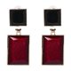 thumbnail image 1 of Pendientes elegantes de resina con forma geométrica, de color rojo y negro, para mujer, regalo de joyería de moda, 1 of 2