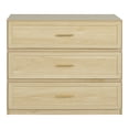 thumbnail image 2 of Furniture of America Rivor Modern Wood 3-Drawer Tall Nightstand, Natural, 2 of 17