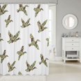thumbnail image 2 of Manfei Rustic Duck Camo Shower Curtain 72Wx78L, Old Fashion Camouflage Bath Curtain, White Green, 2 of 5