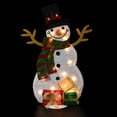 thumbnail image 4 of Northlight Lighted Smiling Snowman with Gifts Outdoor Christmas Decoration - 31" - Clear Lights, 4 of 10