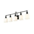 thumbnail image 2 of Z-Lite 733-5V-MB Bryant 12-Inch 5 Light Vanity Wall Mount Light, Black, 2 of 6