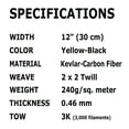 thumbnail image 2 of Kevlar 12" Yellow Sewing & Craft Fabric By The Yard 25', 2 of 10