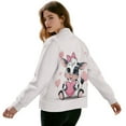 thumbnail image 3 of DISNIMO Valentine's Day Sweatshirts for Women Cow Heart Printed Jackets Zip Up Outwear Long Sleeve Sweatshirt Jacket for Fall Winter, XL, 3 of 7