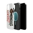 thumbnail image 2 of DistinctInk Tough Case for Apple iPhone 13 MINI (5.4" Screen), Compatible with MagSafe Charging - Valentine's Day German Wirehaired Pointer Puppy, 2 of 6