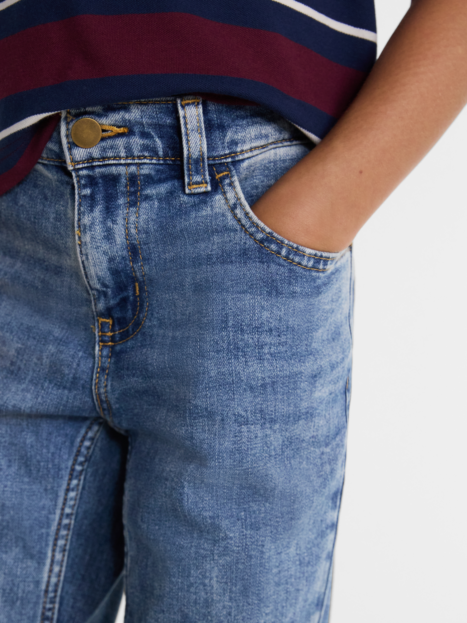 Wonder Nation Boys Vintage-Inspired Distressed Straight Fit Jeans photo 4