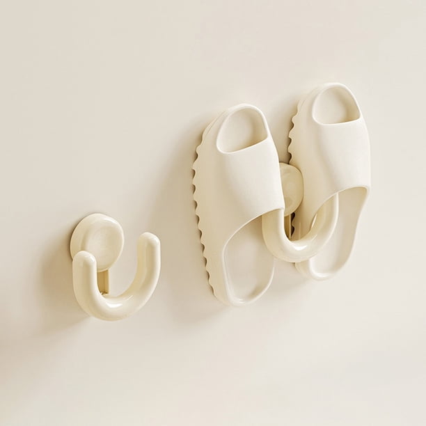 Xihbxyly Gancho con Ventosa, Perchero para Zapatillas de Baño Sin Taladro, Solución de Almacenamiento Que Ahorra Espacio, Organizador Versátil para Zapatos o Bolsos, Diseño de Montaje En Pared, Uso D