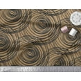 thumbnail image 2 of Soimoi Brown Viscose Chiffon Fabric Spiral & Geometric Print Sewing Fabric Yard 42 Inch Wide, 2 of 3