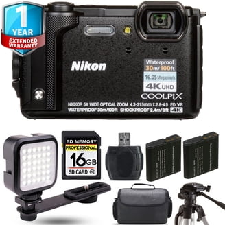 Nikon COOLPIX W300 Digital Point Shoot Camera (Black) + Extra