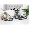 thumbnail image 4 of Kate and Laurel Felicia Nesting Metal Mirrored Decorative Trays, 2 Piece, Black, 4 of 4