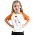 thumbnail image 6 of SGFCWSX Girls Short Sleeve Raglan T-Shirt, Teens Regular Fit Crew Neck Graphic Tees Summer Tops Orange Size 13-14 Years, 6 of 8