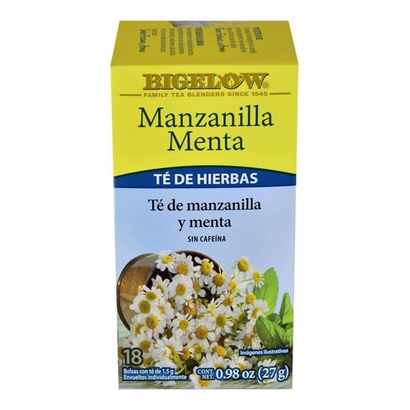 Té Bigelow manzanilla y menta 18 sobres 27 g
