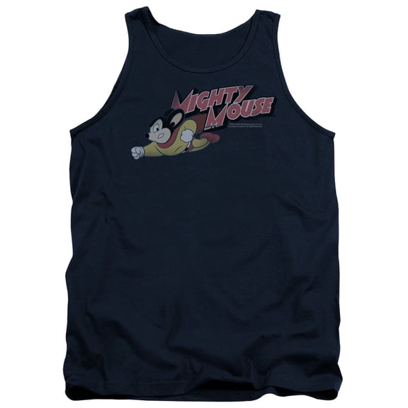 Mighty Mouse Mighty Retro Adult Tank Top Navy