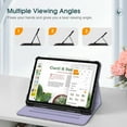thumbnail image 5 of Fintie Folio Case for iPad Pro 11-inch (M5) 2025 / (M4) 2024, Multi-Angle Viewing Soft TPU Cover with Pocket & Pencil Holder, Lilac Marble, 5 of 11
