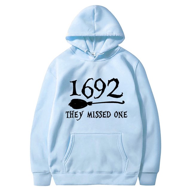 1692 They Missed One Printed Hooded Sweatshirt Loose Top For Women