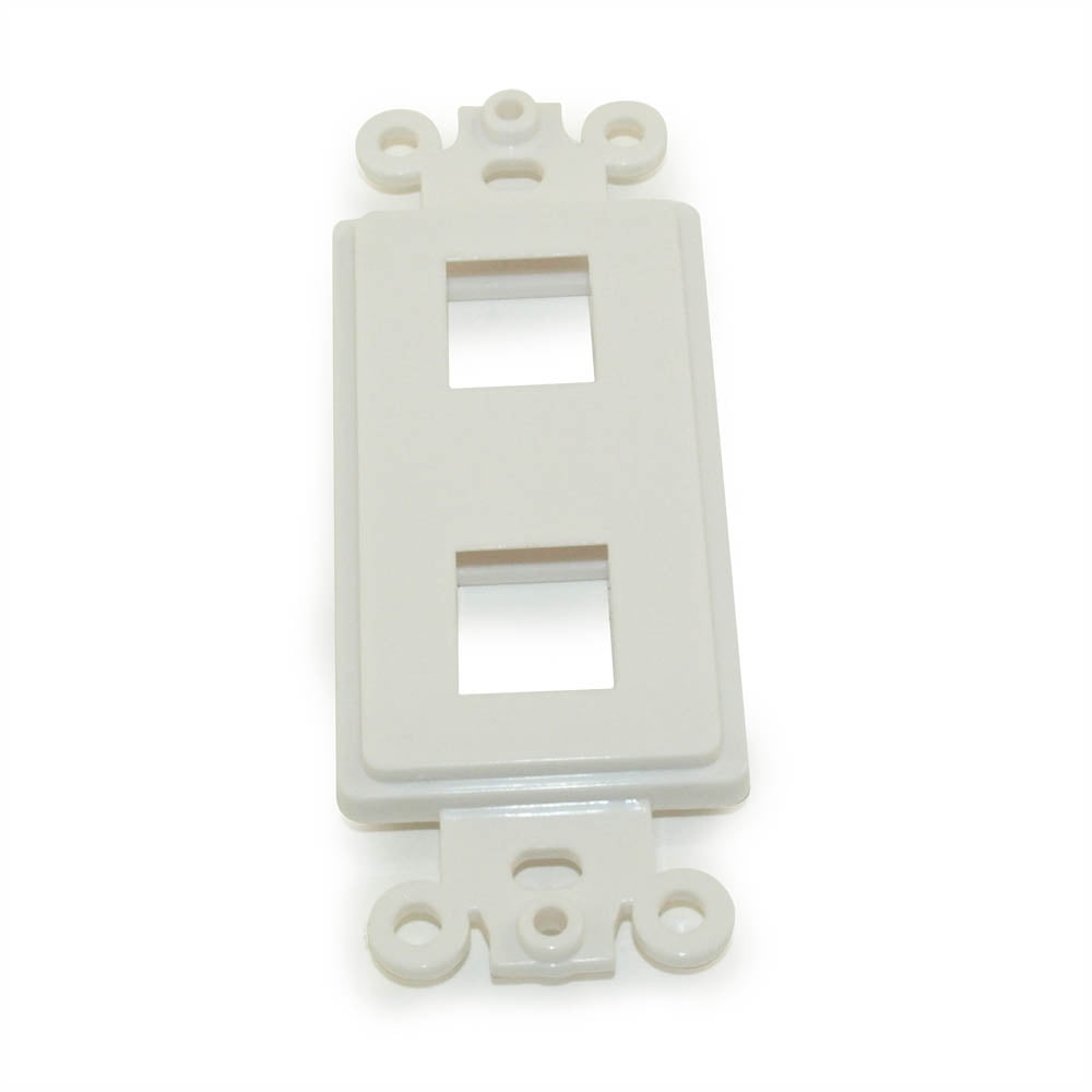 Wall plate 2 Open Keystone Decora Plate Insert, White