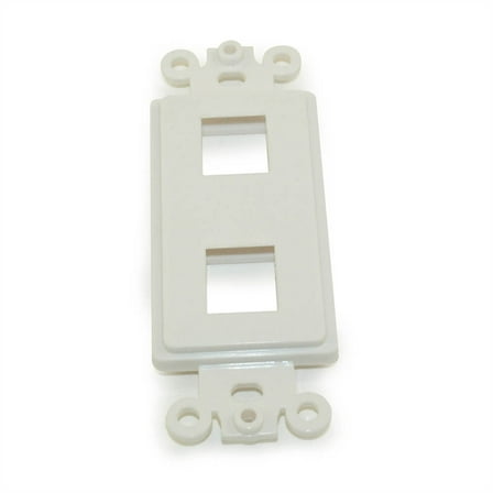 Wall plate: 2 Open Keystone Decora Plate Insert, White