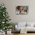thumbnail image 3 of Stupell Industries Santa with Reindeer Scene Holiday Painting Gallery Wrapped Canvas Art Prints Wall Art, 36 x 24, 3 of 8