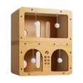 thumbnail image 1 of Casa de cartón para gatos, cueva, decoración del hogar, pelota colgante, juguete, poste rascador, caja, cama de salón L, 1 of 8