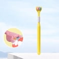 thumbnail image 2 of WIFKLSIIPG Three Sided Soft Hair Tooth Toothbrush Colored Adult Three Sided Toothbrush Triple Clean Toothbrush(Yellow), 2 of 4