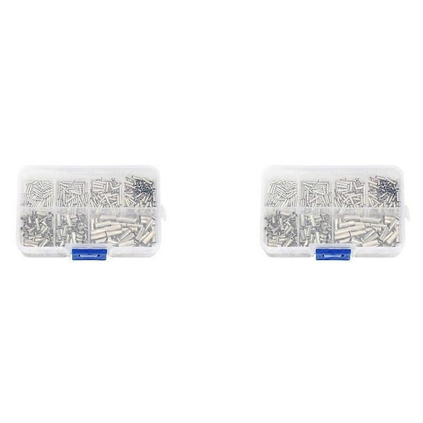 1200Pcs 05Mm2-6Mm2 22-10 AWG Non-Insulated Wire Connector Ferrules Electrical Cable Terminal Copper Bare Tinned