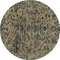 thumbnail image 1 of Ahgly Company Indoor Round Abstract Turquoise Blue Modern Area Rugs, 7' Round, 1 of 4