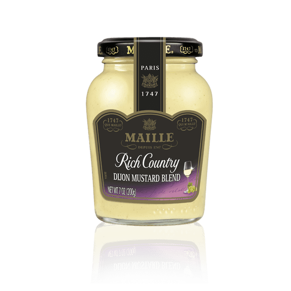 Pack of 6, Maille Rich Country Dijon Mustard, 7 oz
