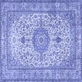 thumbnail image 1 of Ahgly Company Indoor Square Medallion Blue Traditional Area Rugs, 3' Square, 1 of 4