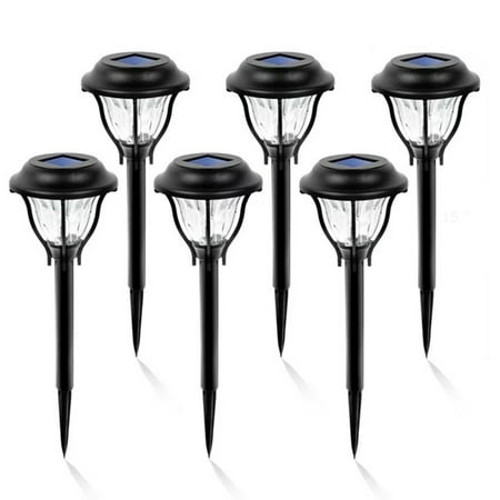 

FFUKOV 6 Pack Solar Outdoor Lamp Home Courtyard Garden Atmosphere Decoration Small Night Lamp Villa Floor Insertion Lamp Black(Clearance)