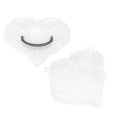 thumbnail image 2 of Caja de almacenamiento con rejillas, caja organizadora de joyas de plástico transparente con forma de corazón, caja de joyería de plástico resistente y duradera, 2 of 12