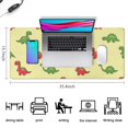 thumbnail image 5 of Long Mouse Pads for Desk,Yellow Cartoon Dinosaurs Pattern Desk Mats on Top Of Desks, Desk Mouse Pad Extra Large with 3mm Non-Slip Base and Stitched Edge for Gaming,Office,Work,Home 35.4"x15.7", 5 of 6