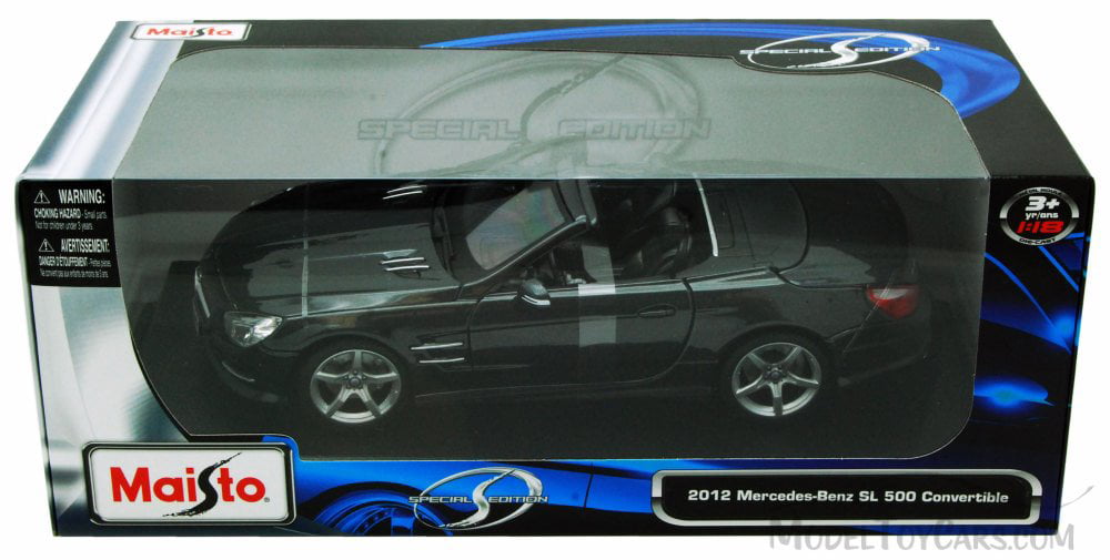 Mercedes-Benz SL500 Convertible, Black - Maisto 31196 - 1/18 Scale Diecast  Model Toy Car